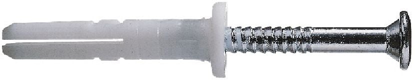 HPS-1 R slagplug Voordelige kunststof slagplug met corrosiebestendige schroef van roestvrij staal A2 voor gebruik buitenshuis