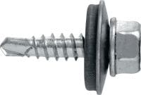 S-MD 51 S zelfborende metalen schroeven Zelfborende schroef (A2 roestvrij staal) met 16 mm sluitring voor dunne metaal-op-metaal sluitingen (tot 2 mm)
