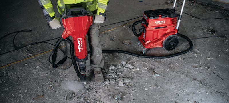 TE 3000-AVR elektrische sloophamer voor zware toepassingen Uitzonderlijk krachtige hak- en breekhamer voor het slopen van zwaar beton, asfaltsnijden, grondwerk en het aandrijven van aardingsstaven Toepassingen 1