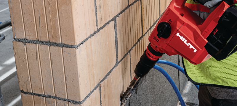 TE 50-22 accuboorhamer Compacte en snoerloze SDS Max (TE-Y) accu boorhamer met lichter gewicht, meer vermogen en minder trillingen voor boren en hakken in beton (Nuron-accu) Toepassingen 1