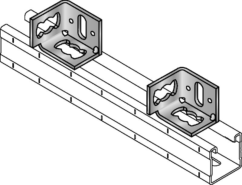 MQP-2/1 railvoet Verzinkte railvoet voor de bevestiging van rails aan verschillende basismaterialen