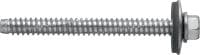 S-MP 64 S zelftappende schroeven Zelftappende schroef (roestvrij staal A2) met 19 mm sluitring voor bevestiging van stalen/aluminium platen aan extra dik staal