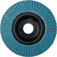 AF-D PL SP Convex lamellenschijf Premium conische lamellenschijven met plastic steunschijf voor grof tot fijn slijpen van rvs, staal en andere metalen