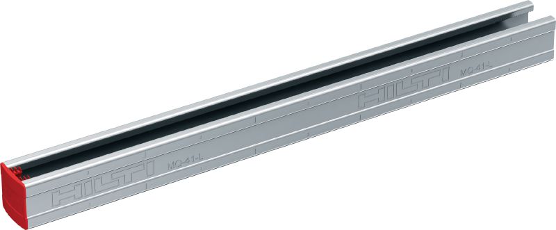 MQ-41-L-montagerail Verzinkt 41 mm hoog MQ-profiel voor middelzware toepassingen