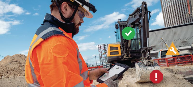 Beheer van zware apparatuur Telematica-gateway voor zware apparatuur, die een alles-in-één-oplossing biedt voor het volgen van zware apparatuur en inventaris (Hilti ON!Track) Toepassingen 1