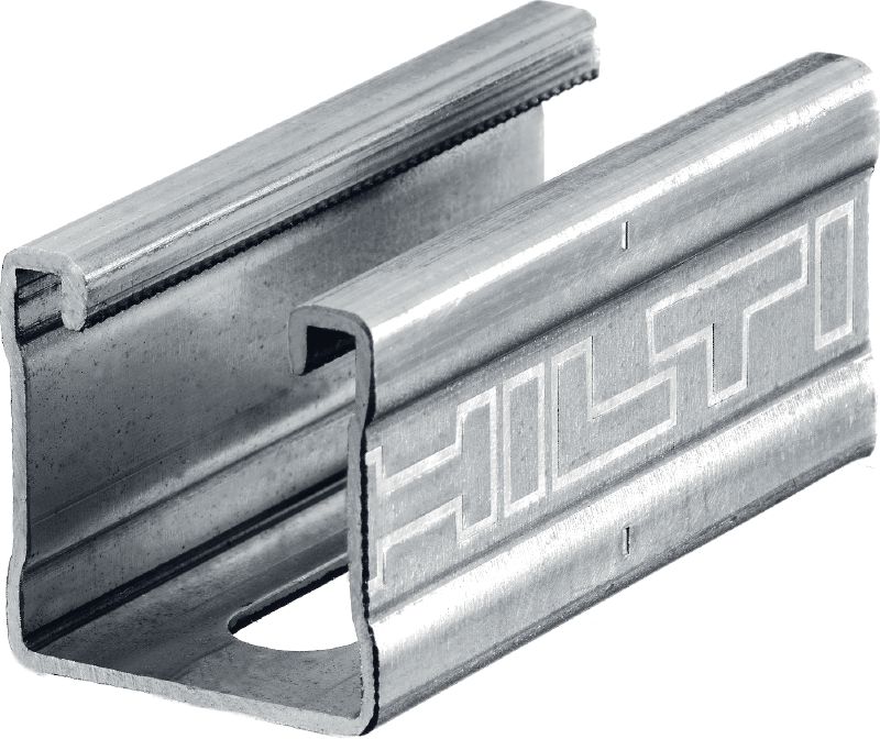 MQ-41-R Roestvast stalen (A4) MQ-rails van 41 mm hoog voor middelzware toepassingen