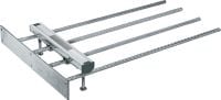 HAC wapeningsrails voor bovenkant van platen Instortankerrails in standaardmaten en -lengtes, voor installaties op de bovenkant van platen