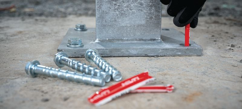 HUS4-MAX hybride schroefankercapsule Ultieme foliecapsule voor snelle en voordelige zware verankeringen in beton met HUS4-schroefankers Toepassingen 1