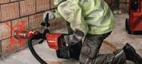DD 150-U-22-accu-diamantboor Accu-diamantboormachine voor handmatig boren of statiefgebaseerd boren vanaf 52-162 mm (2 - 6-3/8) in beton of tot 252 mm (10) in metselwerk (Nuron-accu) Toepassingen 1