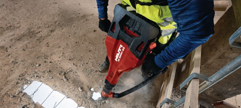 TE 2000-22 TE-S-hakhamer op accu Krachtige accu-aangedreven hakhamer voor het breken van beton en andere sloopwerkzaamheden (Nuron-accuplatform) Toepassingen 1