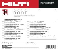 Identification plate pipe penetration QR 