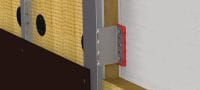 MFT-VSI L brackets Grote roestvast stalen brackets met voorgemonteerde isolator voor het monteren van geventileerde gevels op gebouwen met hoge thermische efficiëntie en vereisten voor brandveiligheid Toepassingen 2