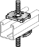 MQZ-L-R basisplaat Roestvrijstalen (A4) basisplaat voor brandbestendige bevestiging van trapezes en ankers