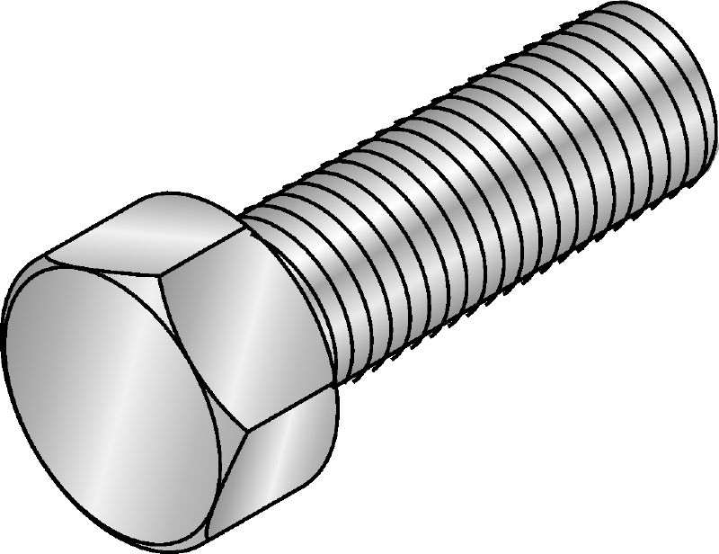 Verzinkte zeskantkopschroef DIN 933 Verzinkte zeskantkopschroef conform DIN 933