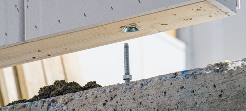 HCW-L-houtverbinder HCW-L-houtverbinder voor trekbelasting voor het monteren van geprefabriceerde houten constructies - onderdeel van ons sneller en efficiënter houtverbindingssysteem Toepassingen 1