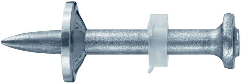 X-CR L nagels met ring voor roestvrij staal Enkelschots nagel met stalen ring voor gebruik met kruitschiethamers op staal en beton in corrosieve omgevingen