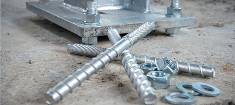 HUS4-A-schroefanker Krachtig schroefanker met draadkop voor bevestiging aan beton en metselwerk (koolstofstaal) Toepassingen 1