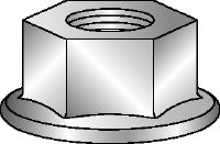 Verzinkte zeskantmoer met flens Verzinkte zeskantmoer met flens conform DIN 6923 8