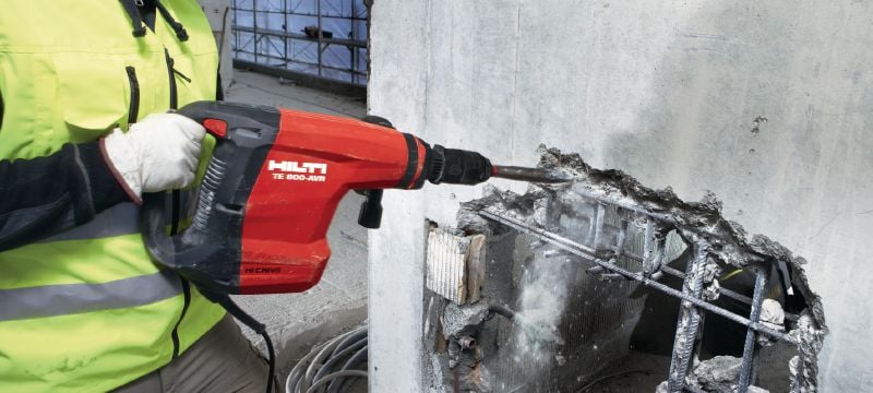 TE 800-AVR sloophamer voor beton Zeer krachtige TE-S sloophamer voor zwaar hakwerk in beton, met actieve vibratiereductie (AVR) Toepassingen 1