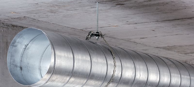 MV-SI geperforeerde bandhanger Verzinkte geperforeerde bandhanger voor het bevestigen van ventilatiekanalen Toepassingen 1