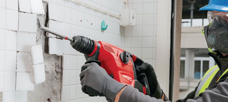 TE-C TI-tegelbeitels Zelfslijpende SDS plus (TE-C) tegelbeitels voor het wegschrapen van oppervlaktematerialen Toepassingen 1