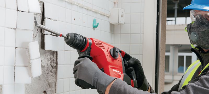 TE 30-AVR Boorhamer Krachtige SDS Plus (TE-C) boorhamer voor zwaar boren en corrigerend beitelwerk in beton, met Active Vibration Reduction (AVR) Toepassingen 1