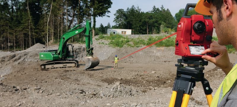 POS 15 total-station voor de bouw Nauwkeurige Total Station voor de bouw, bediening door twee personen met nauwkeurige hoekmeting tot 5 graden Toepassingen 1