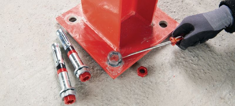 HSL4-B breukkop anker voor zware toepassingen Momentgecontroleerd veiligheidsanker voor ultieme prestaties en zware toepassingen met goedkeuringen voor beton (verzinkt) Toepassingen 1