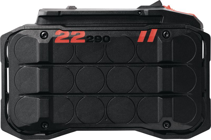 B 22-290 Nuron accu Hoogste capaciteit 22V Li-ion accu gebouwd om de werktijd van zware Nuron gereedschappen te maximaliseren