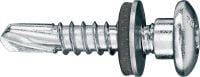 S-MD 33 PS zelfborende metalen schroeven Zelfborende bolkopschroef RVS A2 met 12 mm sluitring voor metaal-op-metaal sluitingen tot 6,0 mm