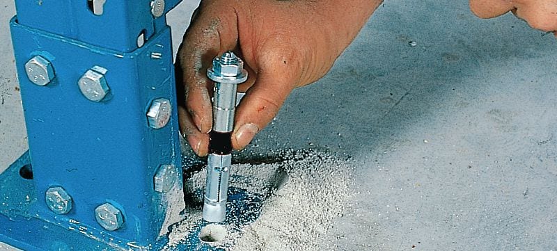 HSL4-G veiligheidsanker voor zware toepassingen Zwaarlastanker voor ultieme prestaties met goedkeuringen voor veilige toepassingen in beton (verzinkt, uitwendige draad) Toepassingen 1
