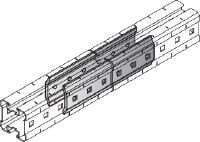 MIQC-E verbinder Thermisch verzinkte verbinder om MIQ balken in de lengte te bevestigen voor grote overspanningen in zware toepassingen