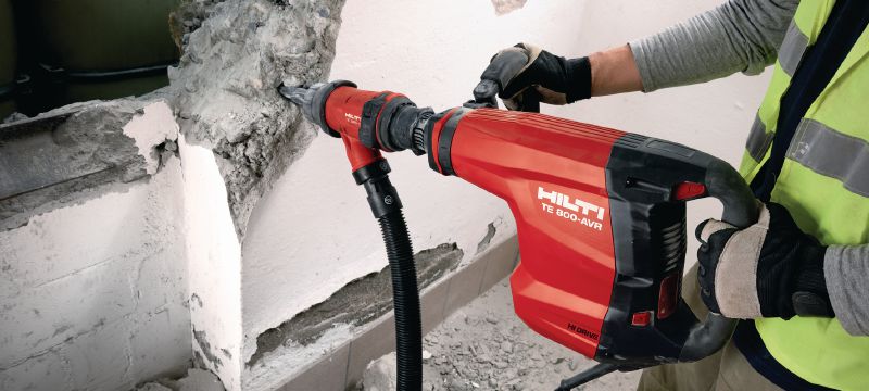 TE 800-AVR sloophamer voor beton Zeer krachtige TE-S sloophamer voor zwaar hakwerk in beton, met actieve vibratiereductie (AVR) Toepassingen 1