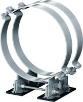 MP-PS 4-2 leidingschoen Verstelbare vierdubbele leidingschoenen met coating voor buitengebruik voor het bevestigen van buizen met een diameter van 217-610 mm op diverse basismaterialen in matig corrosieve omgevingen