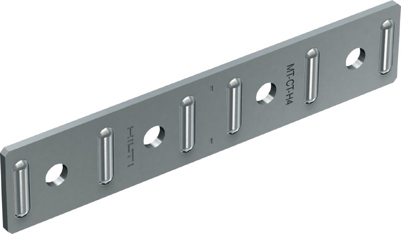 MT-CT-H4 Verbindingsplaat voor schoren Platte railverbinder voor gebruik als verlenger in lengterichting voor MT-kanalen