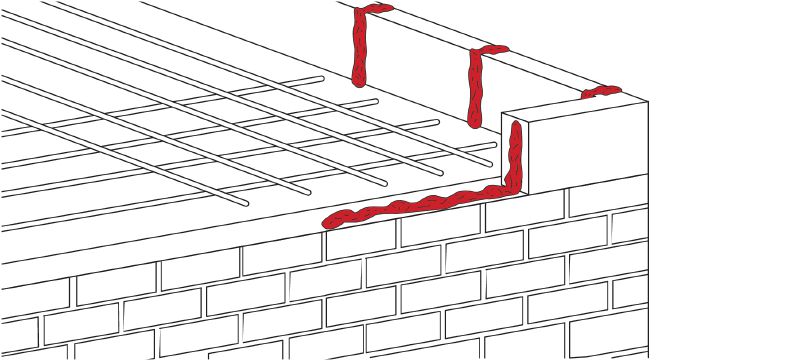 Klevend CF T 200 schuim op patroon voor traptreden Extreem snel hechtend kleefschuim uit twee componenten voor een hoge productiviteit bij het bevestigen van traptreden Toepassingen 1