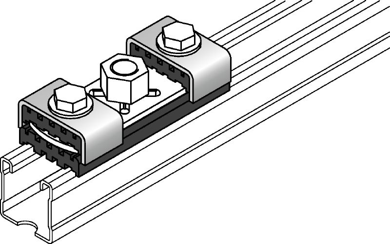 MAC-RT-IG akoestische isolatieset Verzinkte akoestische isolatieset om voetplaten te bevestigen aan MQ-steunrails