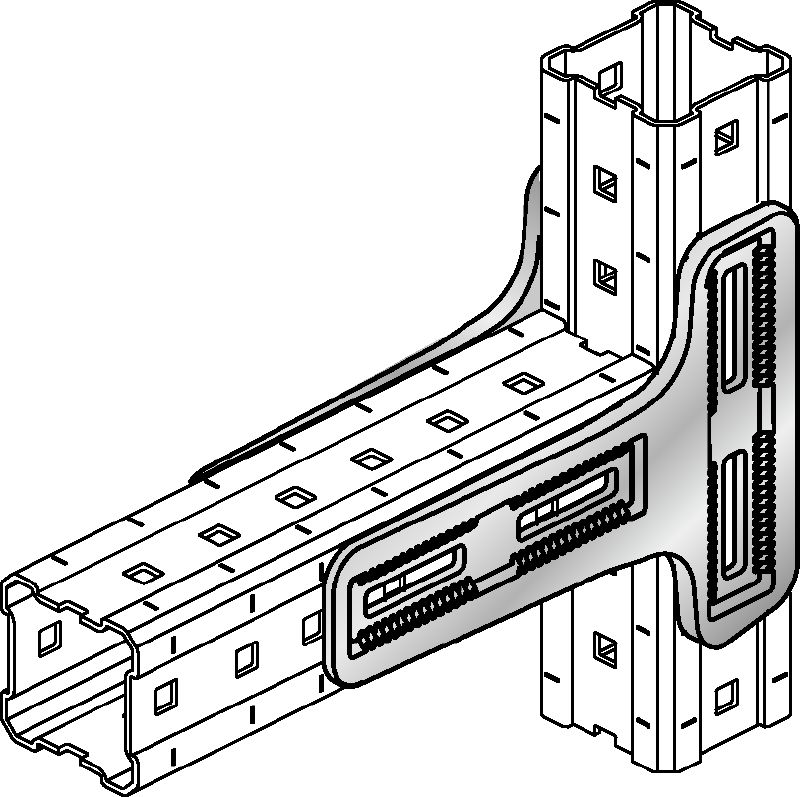 MIC-90-LH verbinder Thermisch verzinkte verbinders bieden de hoogste belastingscapaciteit binnen het MI en MIQ modulaire systeem