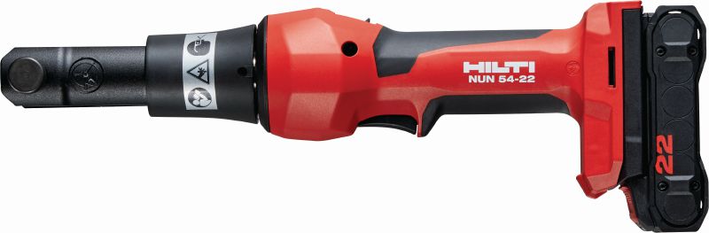 NUN 54-22 accu pers- en kniptang voor 6 ton druk Universele pers- en kniptang voor 6 ton druk op accu met verwisselbare bekken (Nuron accuplatform)