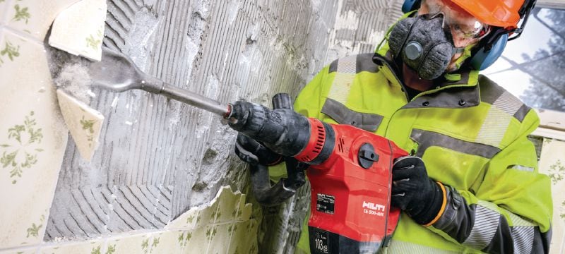 TE 500-AVR SDS-max hakhamer Veelzijdige SDS Max (TE-Y) hakhamer voor licht breekwerk van beton en metselwerk, met Active Vibration Reduction (AVR) Toepassingen 1
