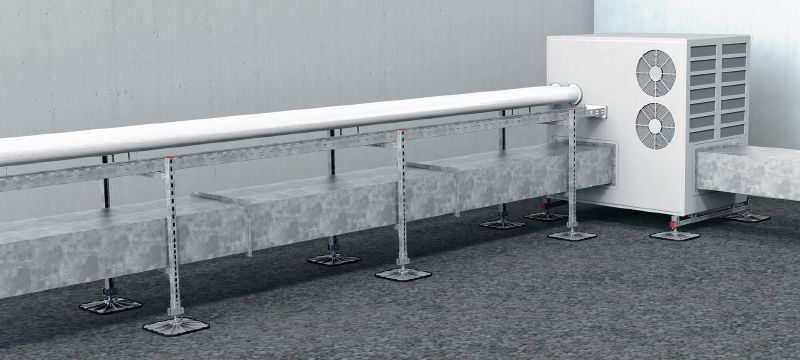 MV-LDP Robuuste lastverdeelplaat voor het installeren van airconditioners, looppaden, ventilatiekanalen, leidingen of kabelgoten op platte daken Toepassingen 1