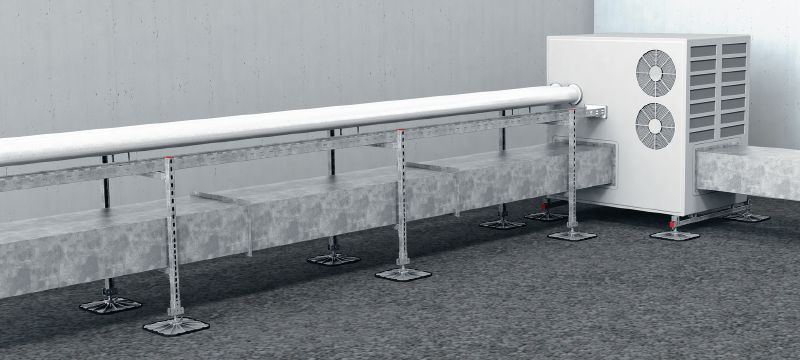 MV-LDP Robuuste lastverdeelplaat voor het installeren van airconditioners, looppaden, ventilatiekanalen, leidingen of kabelgoten op platte daken Toepassingen 1