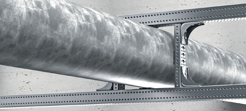 MT-SP OC schuifplaat Universele wrijvingsarme interface voor gebruik tussen buizen en MT-liggers met verbeterde temperatuur- en UV-bestendigheid Toepassingen 1