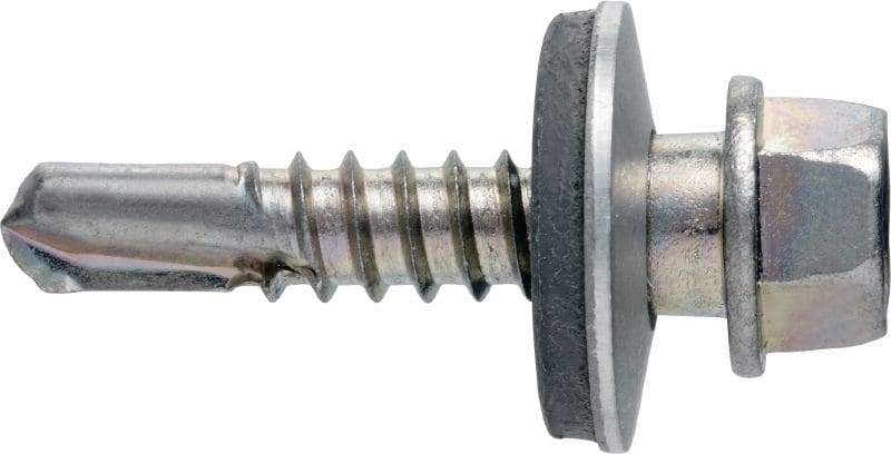 S-MD53SS zelfborende metalen schroeven Zelfborende schroef (A4 roestvrij staal) met 16 mm sluitring voor middeldikke metaal-op-metaal sluitingen (tot 6 mm)