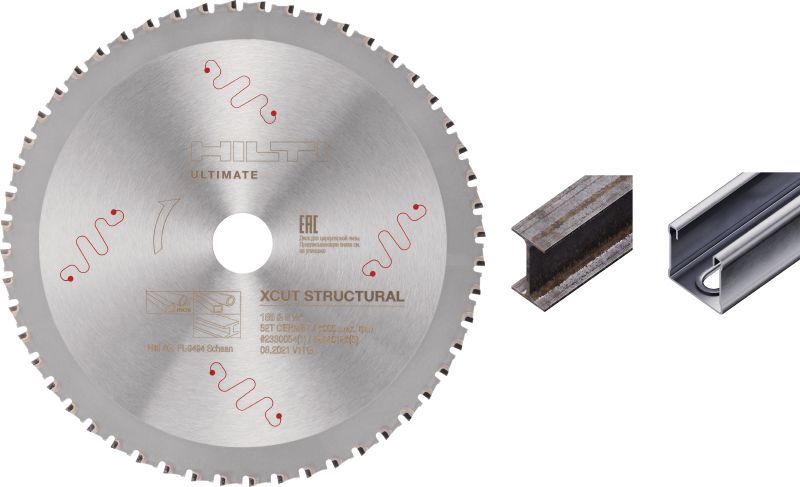 X-Cut cirkelzaagblad voor constructiestaal en roestvrij staal Cirkelzaagblad van topkwaliteit met keramische tanden om sneller te zagen en langer mee te gaan in constructiestaal, inclusief roestvrij staal