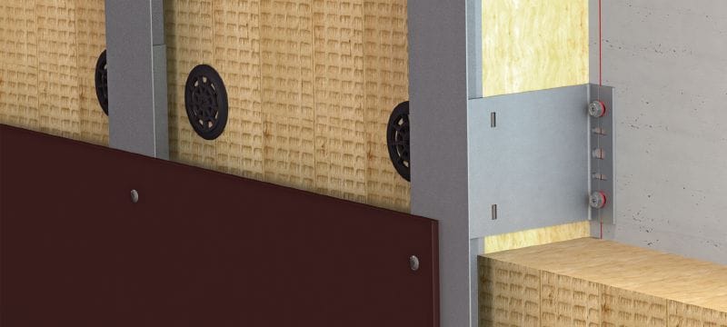 FOX V L console Universele muurconsole voor het monteren van achterconstructies t.b.v. geventileerde gevels Toepassingen 1