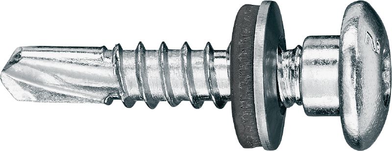 S-MD 33 PS zelfborende metalen schroeven Zelfborende bolkopschroef RVS A2 met 12 mm sluitring voor metaal-op-metaal sluitingen tot 6,0 mm