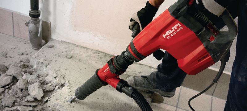TE 800-AVR sloophamer voor beton Zeer krachtige TE-S sloophamer voor zwaar hakwerk in beton, met actieve vibratiereductie (AVR) Toepassingen 1