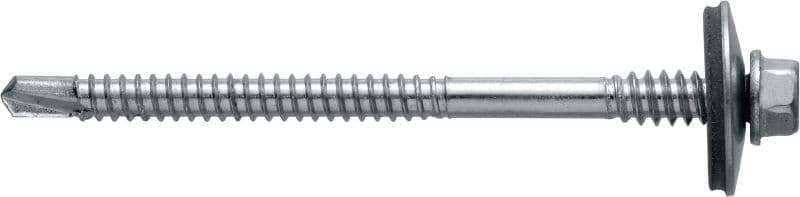 S-CD 73 S zelfborende sandwichpaneelschroeven Sandwichpaneelschroef (A2 roestvrij staal) met 22 mm ring en steundraad voor dunne stalen basisconstructies (tot 5,5 mm)