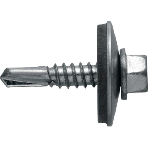 S-MD51LSS zelfborende metalen schroeven Zelfborende schroef (A4 roestvrij staal) met 16 mm sluitring voor dunne tot middeldikke metaal-op-metaal sluitingen (tot 4 mm)